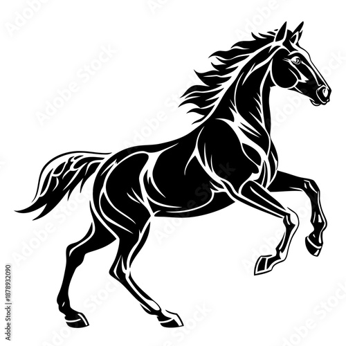Dynamic horse silhouette