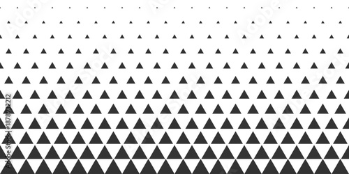Triangle halftone pattern fading into white background