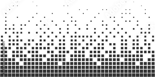 Vertical pixel halftone gradient with random square distribution
