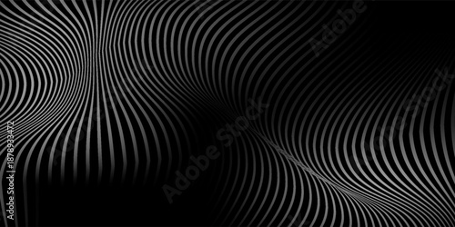 desig abstract black line background. wave rhythm surface. eps 10