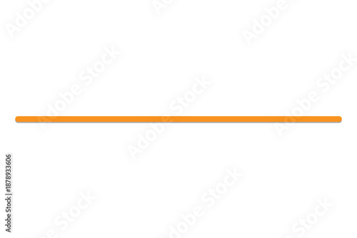 One straight red line 3d. Limit or border, finish line or closed. Red long thread of yarn, string. Thin brush stroke, on a white background. Vector illustration. Horizontal line of paint