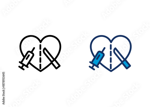 Surgery Icon Set Multiple Style Collection