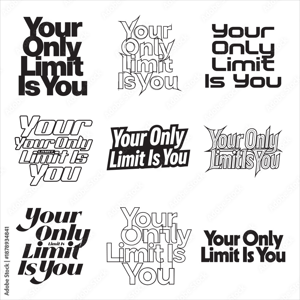 Fototapeta premium Your Only Limit Is You Inspirational Poster