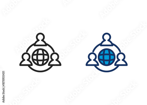 Relation Icon Set Multiple Style Collection