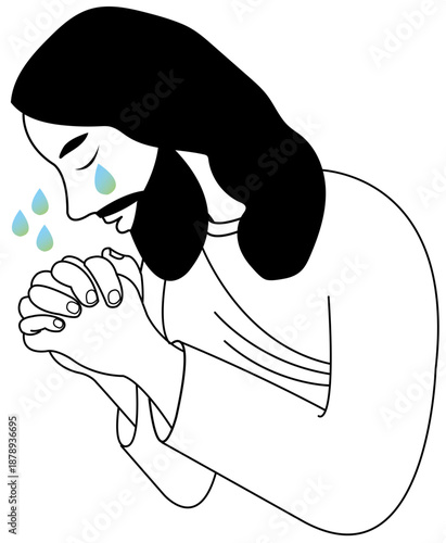 눈물흘리는 예수님