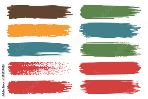 Colorful Brush Stroke Swatches