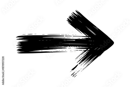 Abstract Black Brush Stroke Arrow