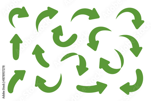 Green Arrows in Circle Design