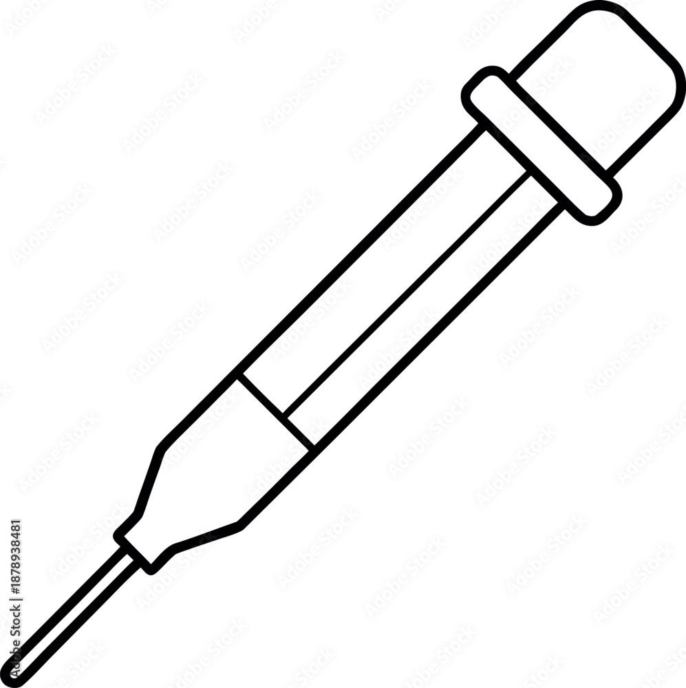 Fototapeta premium Laboratory Pipette Liquid Transfer Tool Icon