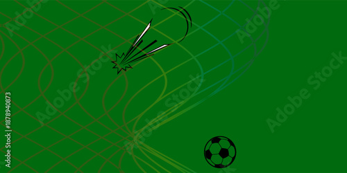 Soccer Layout template design, football,  GREEN tone, sport background. Abstract vector illustration featuring a hexagonal