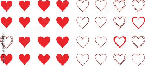 heart hearts love valentine valentines romance romantic pattern background texture seamless red cute symbol decoration design graphic vector illustration wallpaper textile