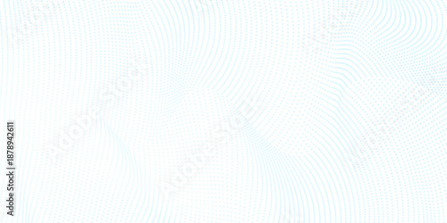 Dot white blue wave pattern screen gradient bright texture background. Abstract technology big data digital background. 3d rendering.