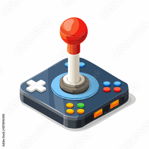 Joystick, gaming isometric flat icon. 3d vector colorful illustration. Pictogram isolated on white background