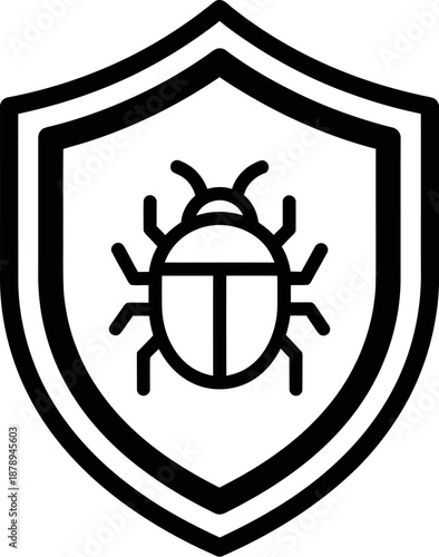 Shield with insect symbol