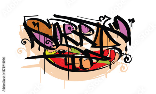 SORRY graffiti custom style design