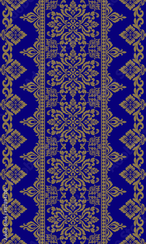 Classic Damask Seamless
Pattern - Vector Illustration for Elegant Textile
Design,Damask,Jacquard loom, Brocade, Satin weave,ethnic, geometric, textile, fabric, motif, retro, 