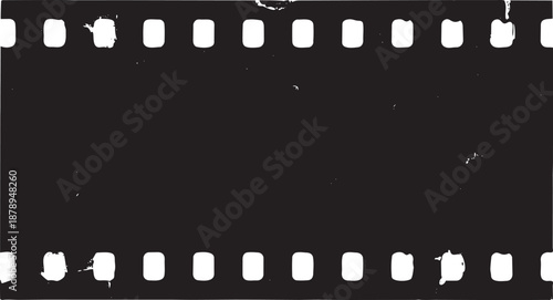 Classic horizontal cinema film strip isolated vector