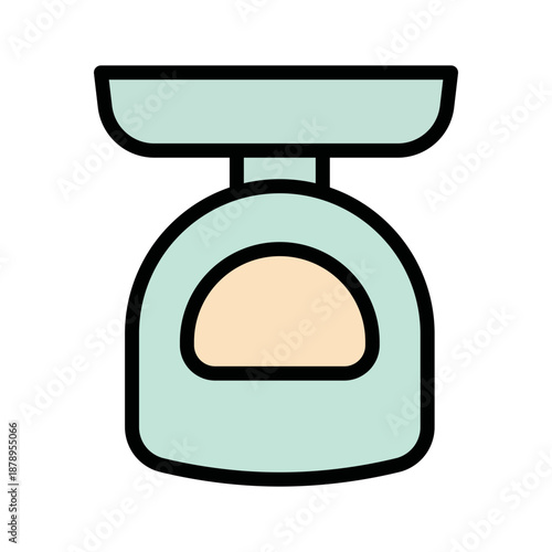 Kitchen Scale. vector Illustration
