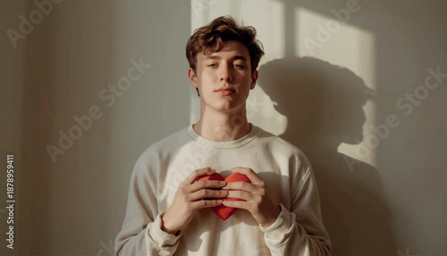 Self Love Valentine’s Day Lifestyle Concept with Person and Emotional Mood