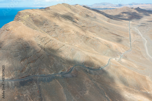 Aerial Road to Faro de la Entallada, Fuerteventura