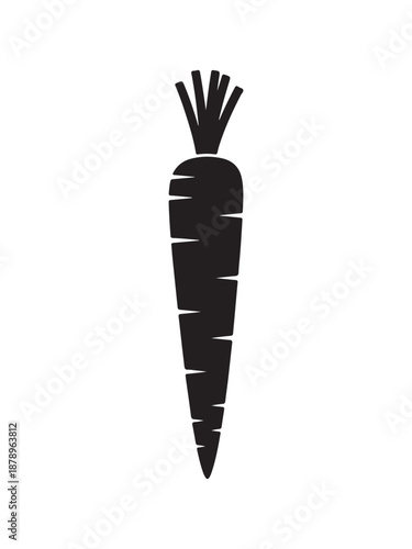 Black silhouette of a carrot
