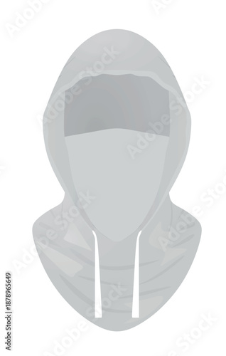 Grey face cover gear. vector