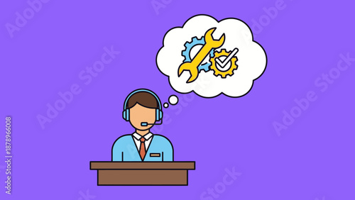 Man Thinking About Dragon Concept Artwork.