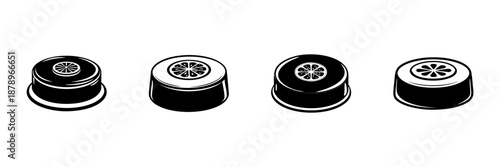 Coffee Pod With Citrus Slice Design In Hand Drawn Style Set. Unique Flavor Infusion, Beverage Innovation, Creative Coffee Concept Doodle Sketch Collection. Isolated Vector Illustration