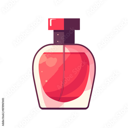 Elegant Perfume Bottle with Pink Liquid for Fragrance and Beauty