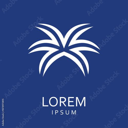 Blue abstract squares logo with horizontal lines modern design digital style isolated on transparency background suitable for technology finance or business branding clean and professional look