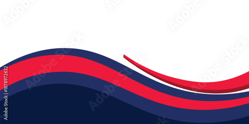 Abstract wavy red and blue lines modern background