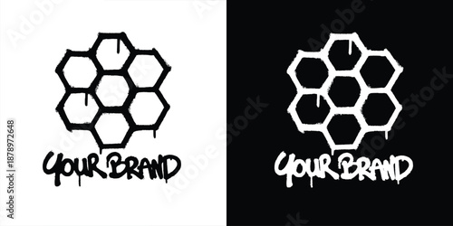 Graffiti Honey logo vector design