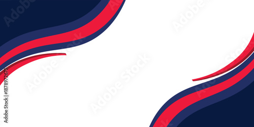 Abstract wavy red and blue lines modern background