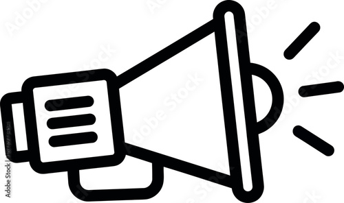 Announcement made through megaphone