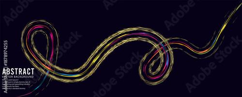 Abstract Colorful Light Trails Design for Creative Projects