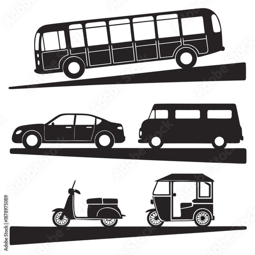 Various modes of transportation