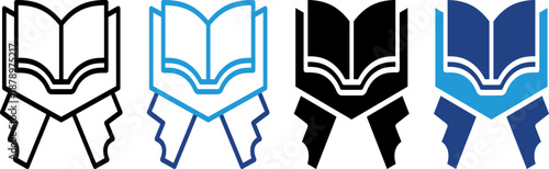 Icon of an open Al-Qur'an symbol on top of a very cash register while welcoming the holy month of Ramadan and Islamic religious Ramadan