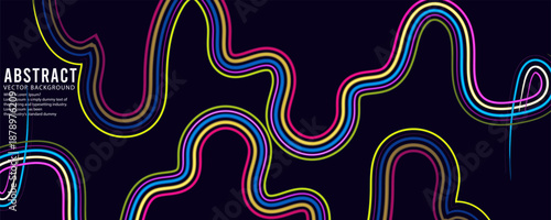 Colorful Abstract Curvy Lines Illustration Suitable for Modern Design