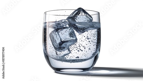 glass of water with ice