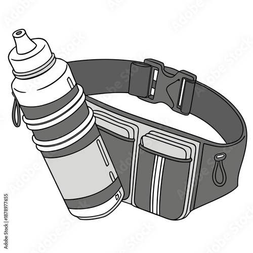 Fanny pack with water bottle