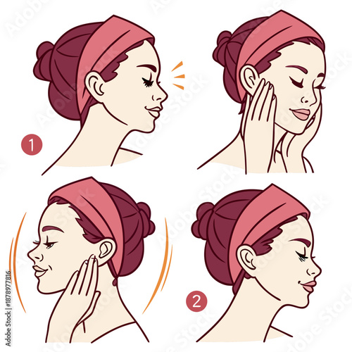 Skincare routine illustration