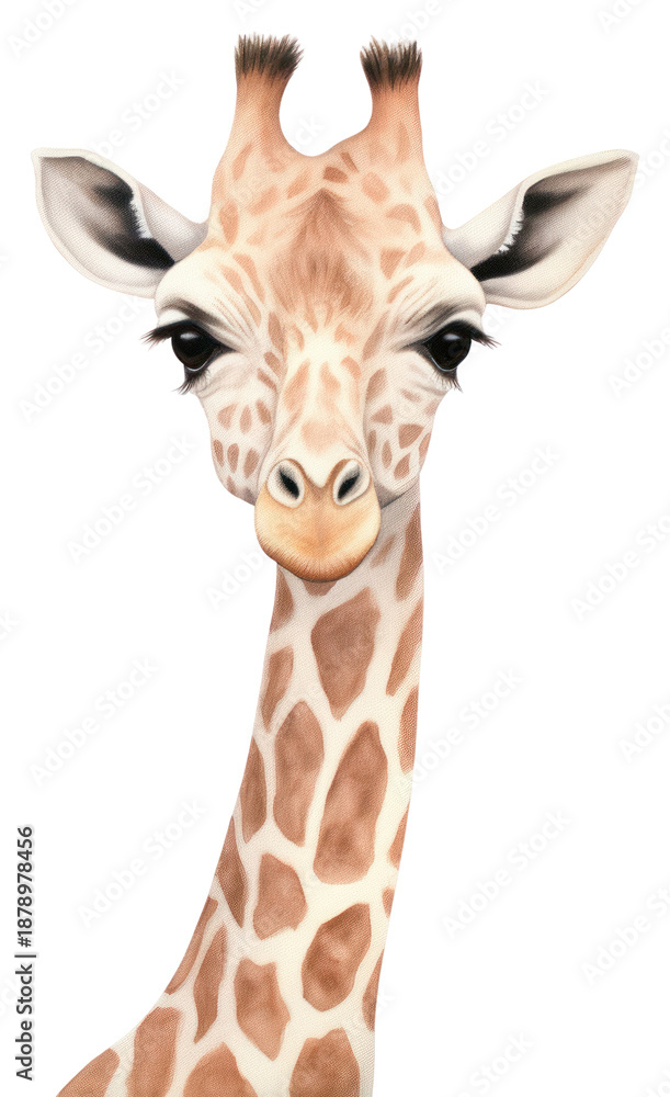 Obraz premium PNG A giraffe wildlife animal mammal.