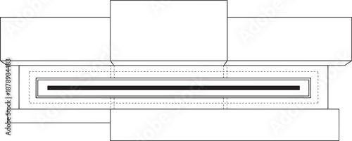 Architectural facade featuring clean lines and a modern design aesthetic, evoking a sense of structural simplicity. 