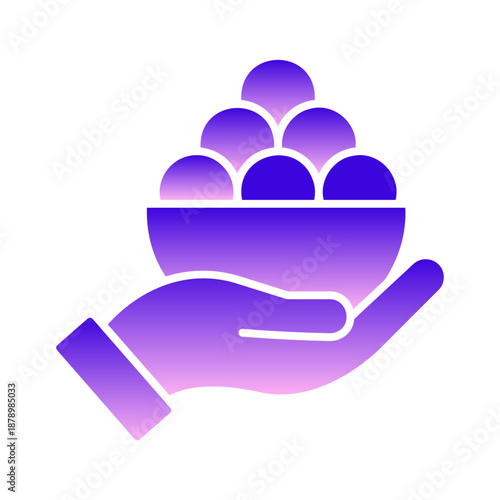 Charity hands giving food