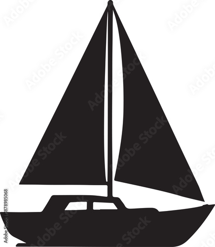 Boat silhouette vector illustration
