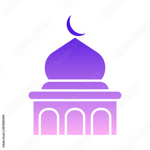 Mosque dome with crescent