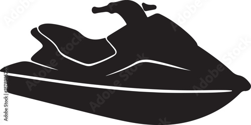 Jet ski silhouette vector illustration