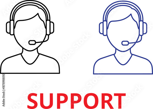 Professional support team with headsets for customer service and assistance