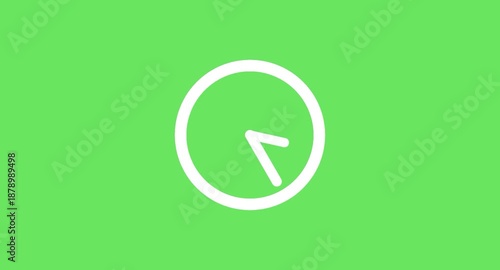 Clock Animation Green Screen for Time Countdown and VFX Overlay
