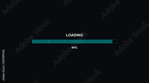 Wallpaper Mural Hexagon grid animation shows progress with loading bar displaying completion status in a simple design for digital interface Torontodigital.ca